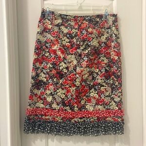 Gorgeous Cynthia Steffe designer pencil skirt.  Size 2.  Black, red and beige